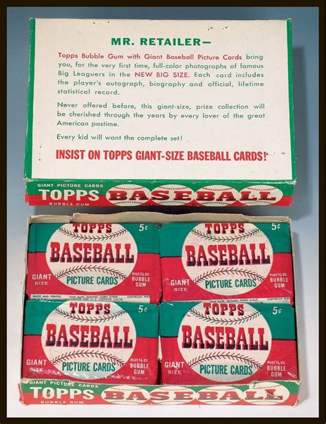 Topps Wax Pack Box Baseball Card Displays Baseball Card Boxes