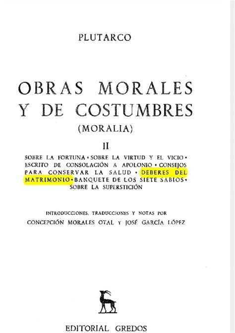 Pdf Tomo Ii Obras Morales Y De Costumbres Plutarco Deberes Del