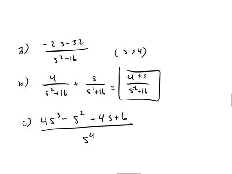 SOLVED Calculate The Laplace Transforms Of The Following Functions