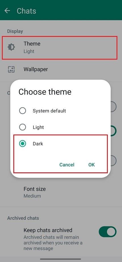 Top Ways To Fix Whatsapp Dark Mode Not Working Techcult