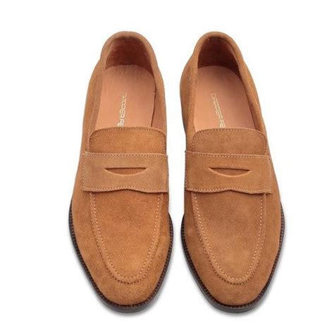 Casual Tan Mens Suede Penny Loafers Shoes Size 5 13 Uk At Rs 900pair