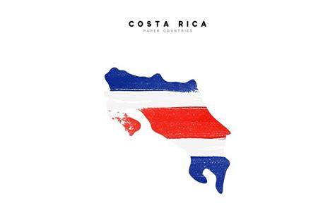 Costa Rica Map With Flag Of Country Costa Rica Flag Costa Rica Map