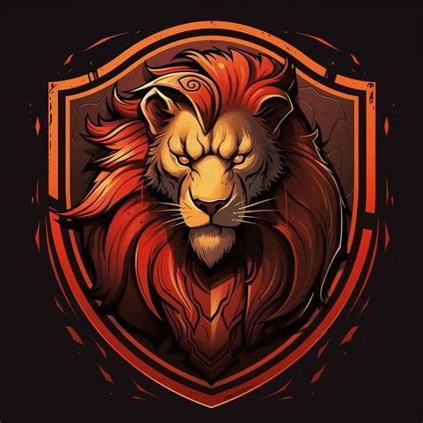 Premium Vector A Lion Logo Full Body