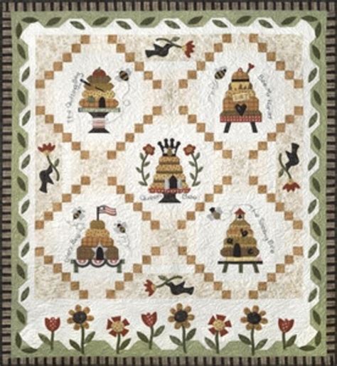 Bee Quilt Block Pattern For Natures Bounty Quilt Etsy Canada