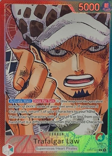 Trafalgar Law 2022 Romance Dawn OP01 002 Leader Alternate Art Price