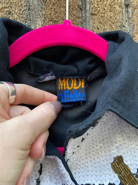 Modi Denim 1980s Sequin Denim Jacket Etsy