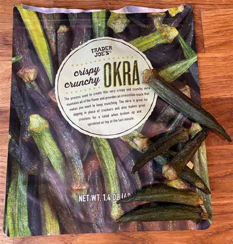 Trader Joes Crispy Crunchy Okra 1 99 For 1 4 Ounces In 2021 Trader