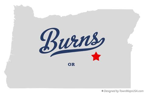 Map of Burns, OR, Oregon