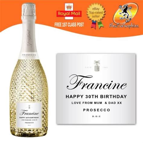 Personalised Prosecco Bottle Label Birthday Any Occasion Gift Ebay