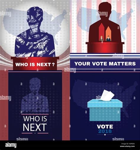 Digital Vector Usa Presidential Election With Who Is Next Flat Style