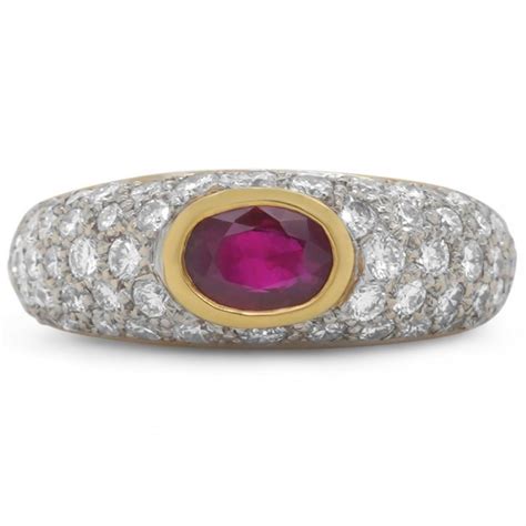 Bague Verhoeven Or Jaune Rubis Et Diamants Maison Verhoeven