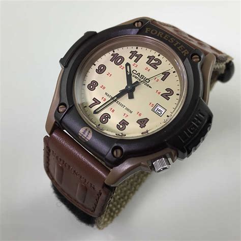 Mens Tan Casio Classic Leather Cloth Forester Watch Ft500wvb 5bv