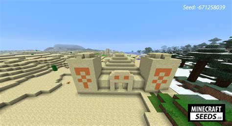 Diamond Village And Desert Temple Minecraft Seeds