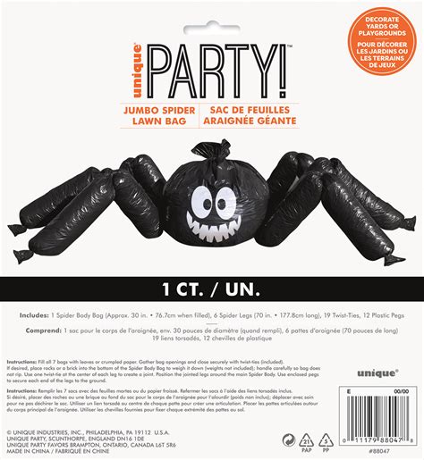 Jumbo Spider Lawn Bag - Bubbles & Balloons