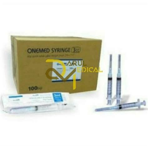 Jual OneMed Spuit Needle Syringe 3cc 3ml Jarum Suntik 23G 1¼