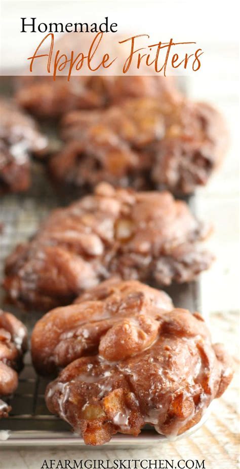 Homemade Apple Fritters Are A Fried Doughnut Filled With Apple Pie