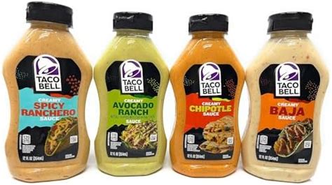 Taco Bell Bold And Creamy Spicy Ranchero Sauce 8 Oz Bottle