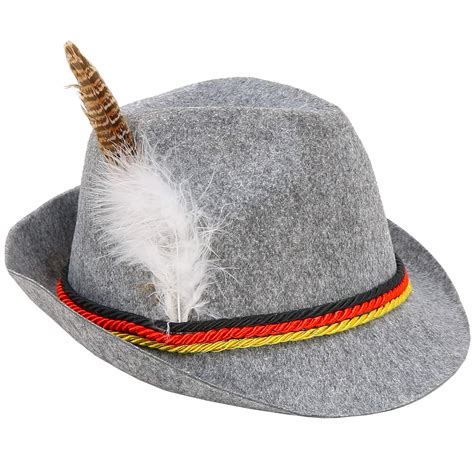 Skeleteen German Oktoberfest Alpine Fedora - Bavarian Swiss Traditional ...