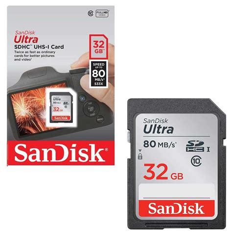 SanDisk 32GB Ultra UHS I SDHC Memory Card Class 10 80MB S Welcome