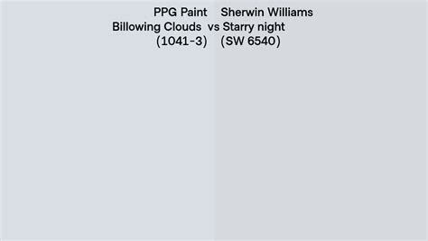 Ppg Paint Billowing Clouds Vs Sherwin Williams Starry Night