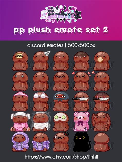 Pp Plush Emote Set 2 Etsy