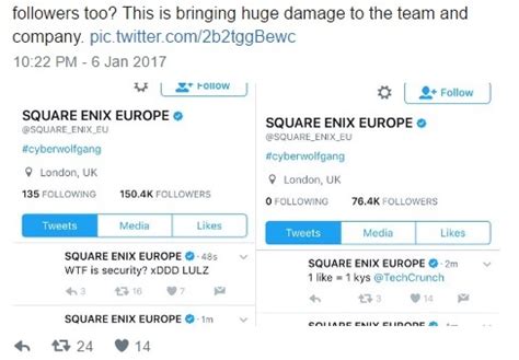 Twitter Account Of Square Enix Europe Gets Hacked Gameranx