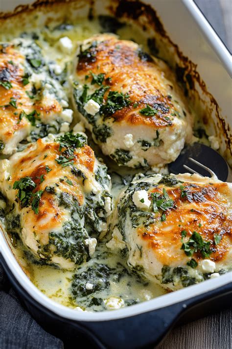 Spinach And Feta Baked Chicken