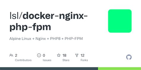 GitHub Lsl Docker Nginx Php Fpm Alpine Linux Nginx PHP8 PHP FPM