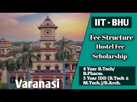 Iit Bhu Latest Fee Structure For B Tech B Pharm B Arch Integrated