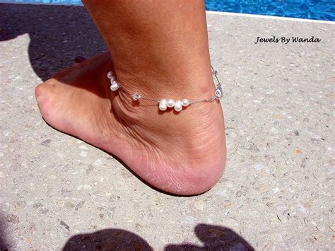 Pearls and Crystals Anklet - Etsy