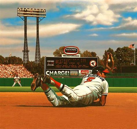 Brooks Robinson By Artist Bill Purdom Baseball Art Baltimore Orioles