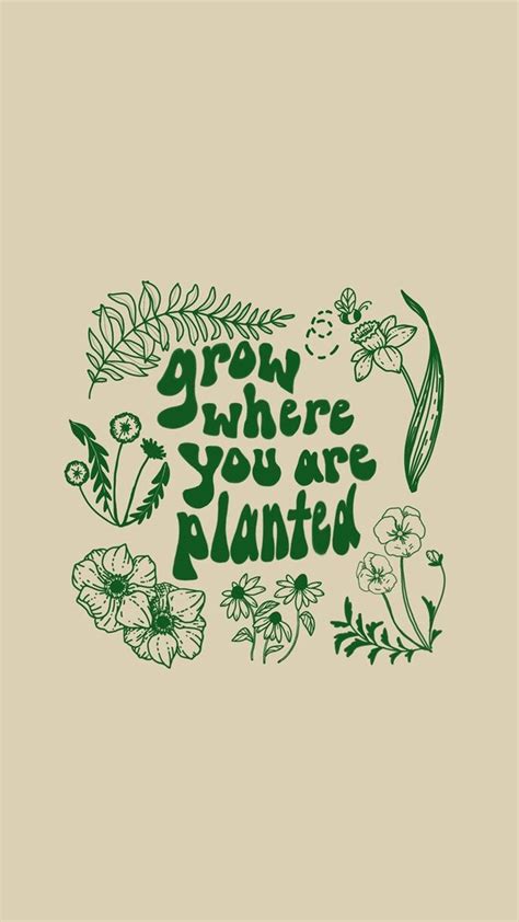 Grow Where You Are Planted Vintage Poster Art Printable Wall Collage