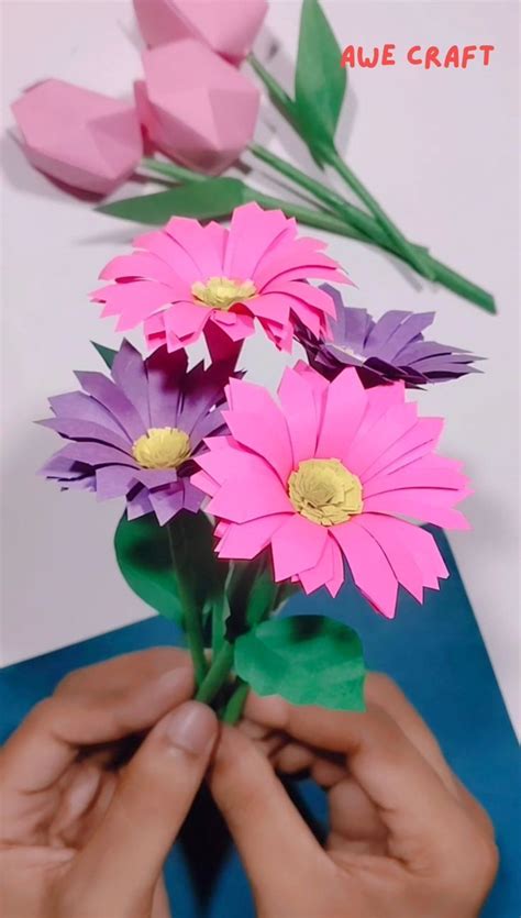 Beautiful construction paper flowers – Artofit