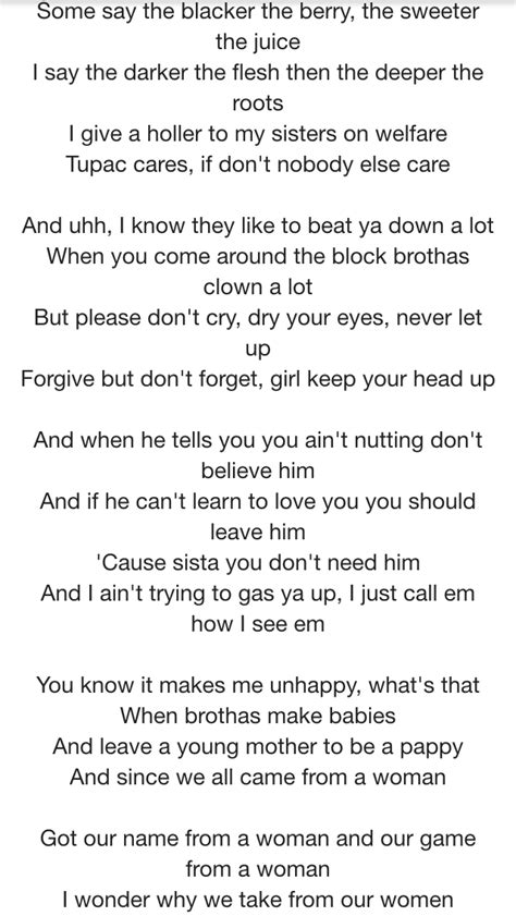 Keep Your Head Up Tupac Lyrics