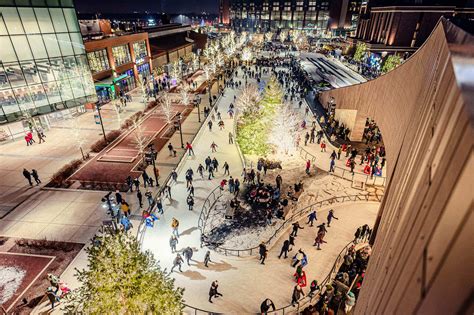 Ice Skating Near Lambeau Field At Titletown Hyvee Plaza