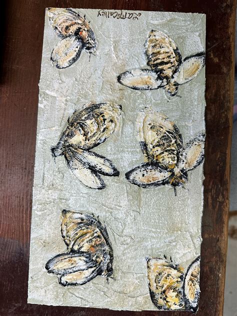"Bumble Bees On Wood", 7x13, LM - Tricia's Treasures