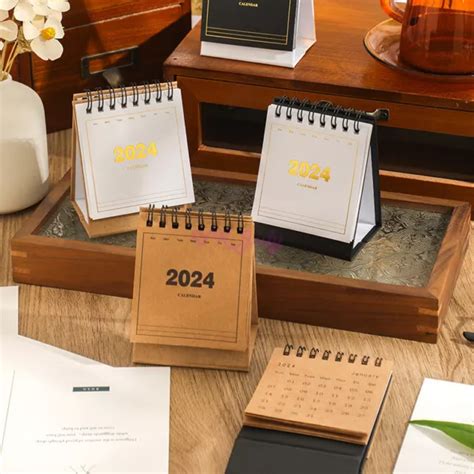 2024 Calendar Mini Desktop Desk Note Calendar Dual Daily Scheduler