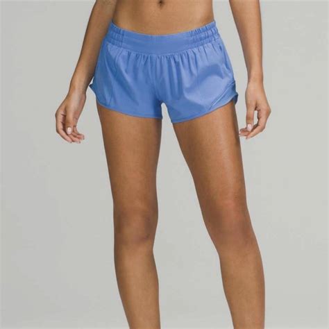 Lululemon Blue Nile Hotty Hot Shorts Size 4 Inseam Depop
