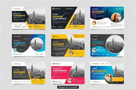 Premium Vector Vector Corporate Horizontal Business Conference Flyer