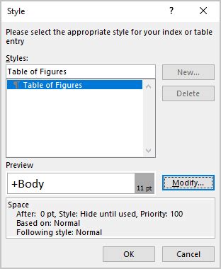 How To Create Table Of Figures And List Of Tables Microsoft Word