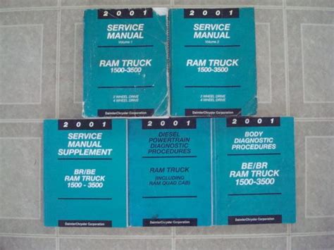 Buy 2001 Dodge Ram Truck 1500 2500 3500 Factory Work Shop Service Repair Manual Book In Sterling