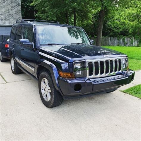 Fits 06 10 Jeep Commander Suv Amber Black Headlights Front Lamp