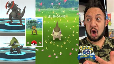 Axew Shiny Xxl Super Raro El Mejor Community Day En Pokemon Go Youtube