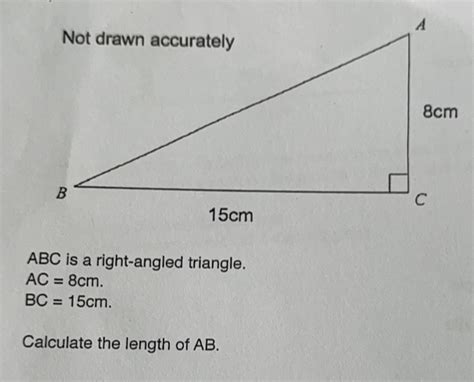 Solved Abc Is A Right Angled Triangle Ac Cm Bc Cm Calculate The