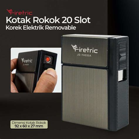 Jual Firetric Focus Kotak Rokok Slot Korek Elektrik Removable