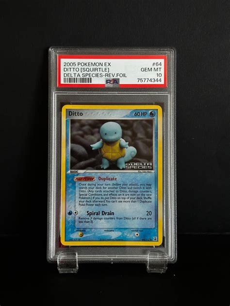 Ditto Squirtle Psa 10 Ex Delta Species Pokemon Tcg Collector Paradise