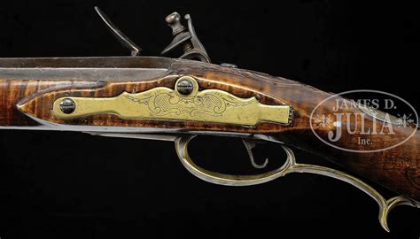 Contemporary Makers Relief Carved Golden Age Flintlock Rifle By Adams County Gunsmith Adam Ernst