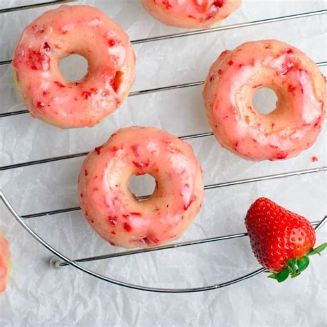 Baked Strawberry Donuts Noshing With The Nolands