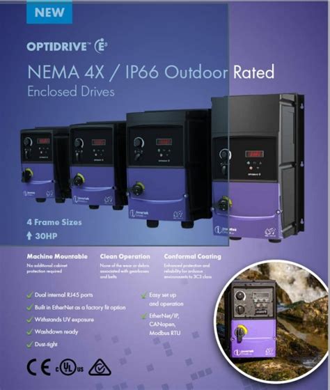 ODE 3 340180 3F42 Invertek OptiDrive E3 10 0 HP VFD