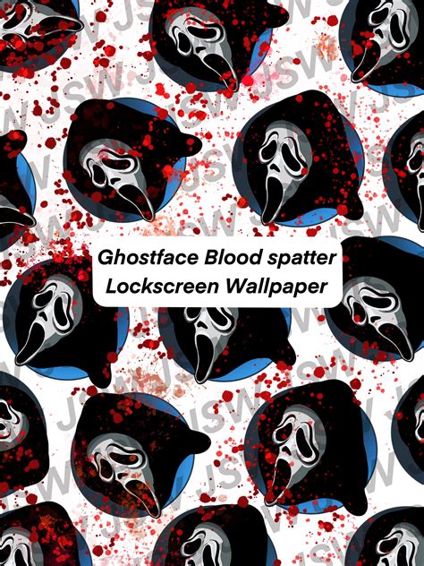 SCREAM Ghostface Blood Spatter Lock Screen Wallpaper - Etsy Australia